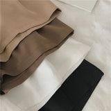 Gwmlk Casual Simple Shorts Women Korean Fashion Elastic High Waist Shorts Woman Ulzzang Summer Pleated Wide Leg Short Pants