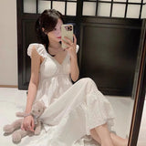 Gwmlk Sets Women Thin Sleepwear Chic Summer Cute Girlish Ulzzang Sexy Korean Female Popular Casual Aesthetic Basic