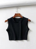 gwmlk Summer vintage white crop tops women biker black punk sexy tank top korean streetwear cropped sleeveless top feminino