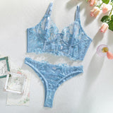 Gwmlk Fancy Lingerie Uncensored Lace Transparent Underwear Fetish Set Women 2 Piece Fine Sexy Bra Fantasy Luxury Intimate