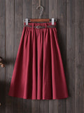 gwmlk Knee Length Summer Skirt Women With Belt 2023 Fashion Korean Ladies High Waist Pleated A-line School Skirt Female