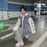 Gwmlk Japanese Y2k Baseball Jacket Women Kawaii Oversized Korean Fashion Cute College Bomber Jackets Zipper Hooded Harajuku