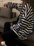 gwmlk Autumn Women harajuku Striped Tshirt Long Sleeve O-Neck T-Shirts ulzzang Korean Casual T Shirt Femme black Tops