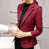 Gwmlk One Button Suit Coat Women 2023 New Spring Autumn Casual All-Matching Long Sleeve Fashion Casual Jacket Female Blazer Woman