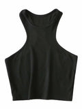 gwmlk Women Racer Back Slim Fit Rib Tank Top