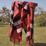 gwmlk Luxury Brand Winter Plaid Scarf Couple Style Warm Solid Pashmina Scarves Fashion Women Scarfs Cashmere Shawl Hijab For Gift