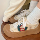 Gwmlk Vintage Preppy Style Platform Women Shoes Canvas Kawaii Tennis Casual Sneaker Y2k Designer New In Shoes Korean Fashion