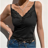 Gwmlk Neck Sleeveless Lace Corset Blouse Summer Women Sexy Short Tank Tops Elegant Fashion Y2k Slim Shirt Girl Basic Clothes 25831