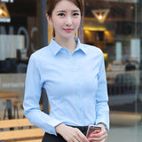 Gwmlk Fashion Women Shirts White Shirt Women Long Sleeve Shirts Tops Office Lady Basic Shirt Blouses Plus Size Woman Blouse 5XL