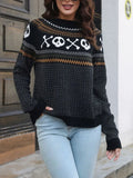 Gwmlk Halloween Gothic Retro Skull Knitted Sweater Women Punk autumn Winter Warm Loose Street Sweater