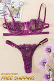 Gwmlk Sexy Women's Underwear Lingerie See Through Bra Low Cup Lace Underwear Set Sexy Lingerie Set Bra And Panty Set