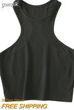 gwmlk Women Racer Back Slim Fit Rib Tank Top