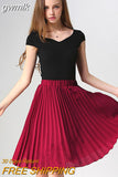 gwmlk Women Chiffon Pleated Skirt Vintage High Waist Tutu Skirts Womens Saia Midi Rokken 2016 Summer Style Jupe Femme Skirt