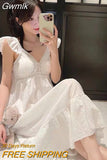 Gwmlk Sets Women Thin Sleepwear Chic Summer Cute Girlish Ulzzang Sexy Korean Female Popular Casual Aesthetic Basic